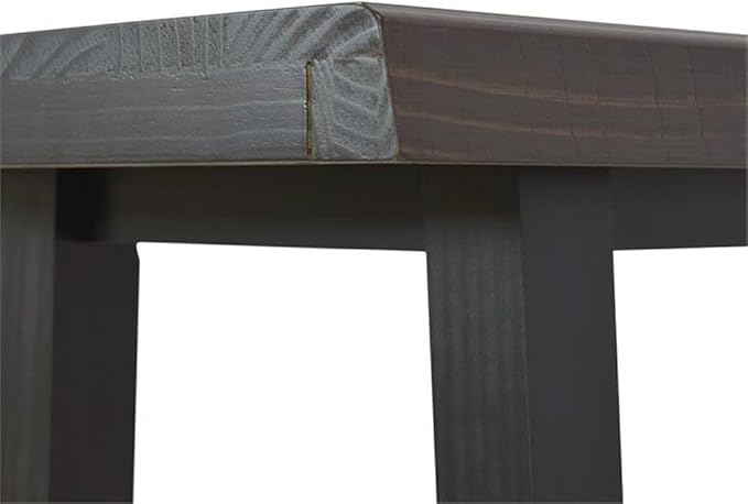 Steve Silver Jennings Cherry and Ebony Solid Wood Live Edge 3-Piece Counter Dining Set