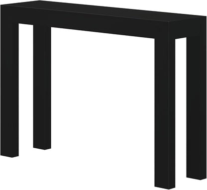 Plank+Beam Modern 46 Inch Console Table, Solid Pine Wood Entryway Table, Narrow Sofa Table for Hallway or Living Room, Black