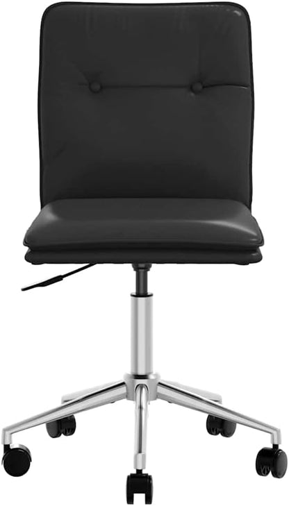 Set of 6 Black Faux Leather Dining Chairs, Modern Accent Seats 16.3" Seat Depth, Matte Finish Plywood & Metal Frame, 242.5 lb Capacity for Kitchen, Dining Room or Living Room