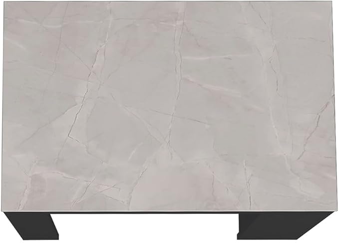36" Sturdy 3-Side Shelves Bar Counter Height Table, Dinner Table with Modern Design, Bistro Pub Tables for Kitchen and Small Dining Spaces, Black + Gray