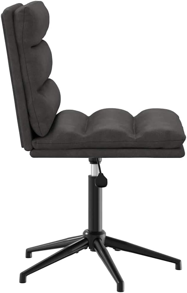Modern Faux Leather Dining Chair Black Adjustable Height Accent Chair with Metal Wood Frame for Kitchen Dining Room Living Room Vanity