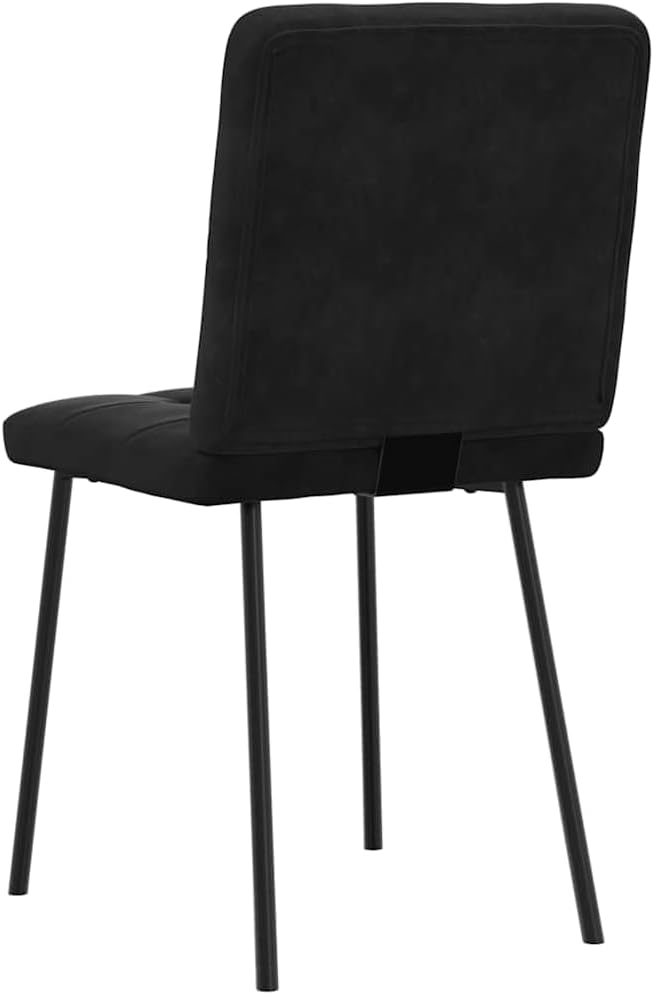 Black Velvet Dining Chairs Set of 2 Modern Accent Chairs with 242 lbs Capacity 21.3 x 17.7 x 32.7 in for Dining Room Kitchen Living Room Bedroom