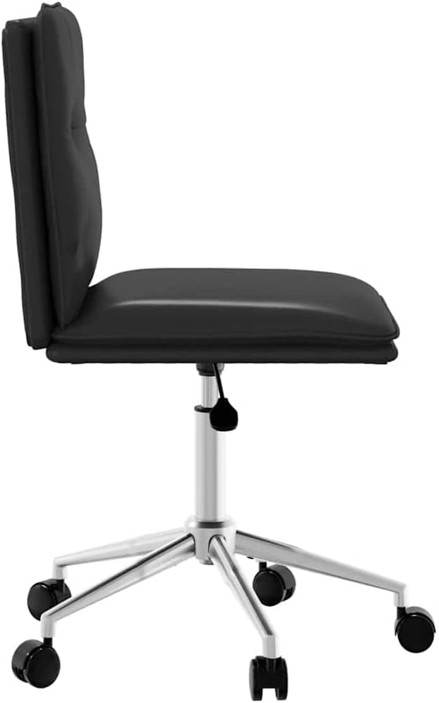 Set of 6 Black Faux Leather Dining Chairs, Modern Accent Seats 16.3" Seat Depth, Matte Finish Plywood & Metal Frame, 242.5 lb Capacity for Kitchen, Dining Room or Living Room