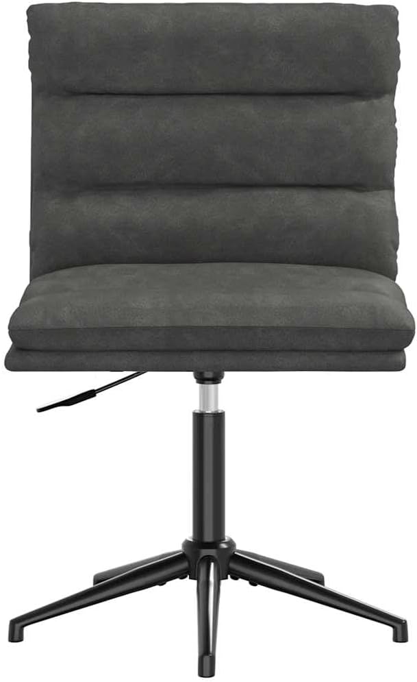 Modern Faux Leather Dining Chair Black Adjustable Height Accent Chair with Metal Wood Frame for Kitchen Dining Room Living Room Vanity