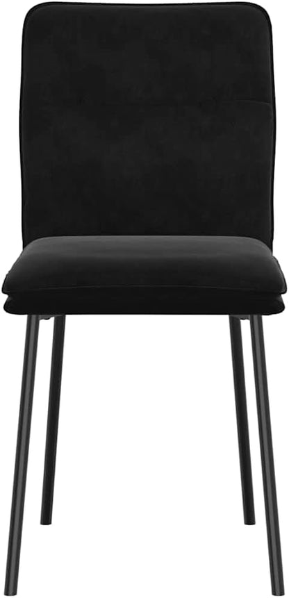 Modern Velvet Dining Chairs Set of 2 Black Metal Frame with Thick Foam Padding for Kitchen Living Room Dining Room Furniture Comfortable Accent Seating