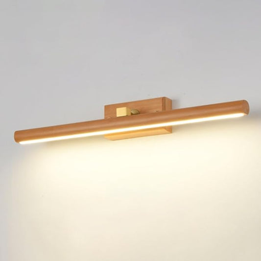 Wood Walnut Vanity Light Fixtures - LED Bath Sconces for Bathroom Over Mirror, Adjustable Brass Fittings, 4000K Natural White Light(Wood Color,40cm)