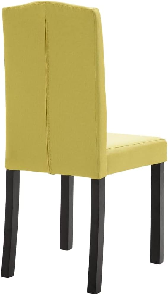 Dining Chairs Set of 6 Modern Green Fabric Solid Rubber Wood Frame Ergonomic Modern Farmhouse Kitchen and Dining Room Chairs 20.3 x 16.5 x 37.4 in