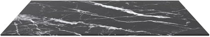 31.5x31.5 in Tempered Glass Table Top Black White Marble Design Square Durable Countertop for Dining Coffee Living Room