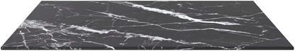 23 6 x 23 6 inch Tempered Glass Table Top Black Marble Square Coffee Countertop Sturdy Replacement for Living Room Dining Office