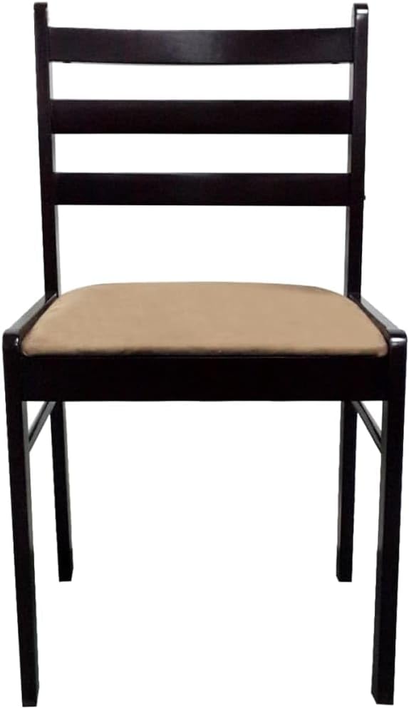 4 Pcs Brown Dining Chairs Solid Rubber Wood Velvet Upholstered Farmhouse Kitchen Chairs for Dining Room Kitchen Comedor