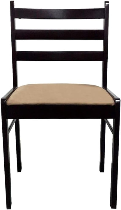 4 Pcs Brown Dining Chairs Solid Rubber Wood Velvet Upholstered Farmhouse Kitchen Chairs for Dining Room Kitchen Comedor