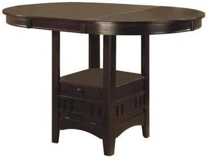 HomeStock Counter Height Table with Storage Kitchen Dining Table, Espresso Finish