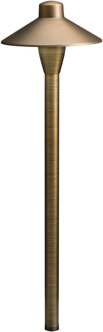 Kichler 12V Path Light in Textured Architectural Bronze, Durable Landscape Lighting, (21" H x 6.75" Dia), 15478AZT