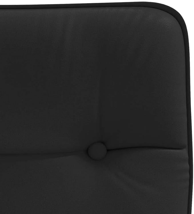 4 Pcs Black Faux Leather Dining Chairs Adjustable Height Modern Accent Chairs with Metal Frame for Kitchen Living Room Farmhouse Decor