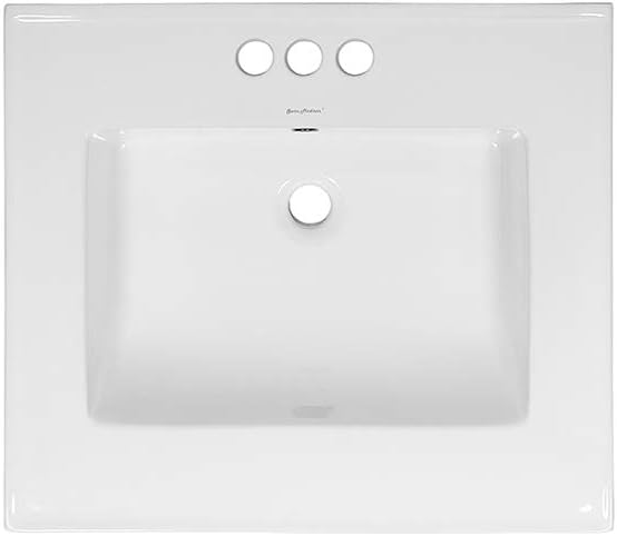 Swiss Madison Well Made Forever SM-VT327-3 Voltaire Vanity Top Sink, Glossy White