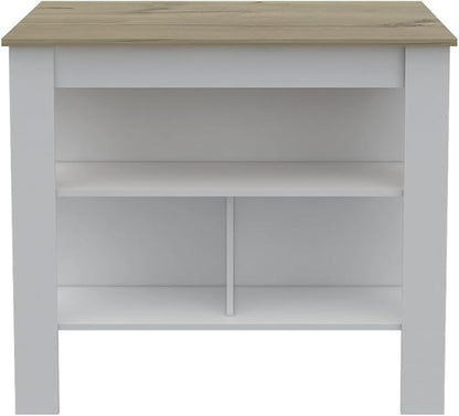 Modern Dining Table Expandable with Shelves Kitchen Island Counter Console Sturdy Stable Easy Clean Luxury,White