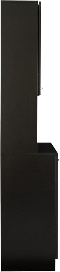 DMAITH 71" Black Kitchen Pantry Cabinets with Microwave Stand, 6 Doors & 3 Adjustable Shelves, Freestanding China Cabinet Hutch, Buffet Cabinet with Storage