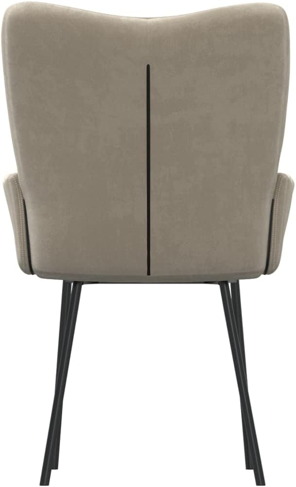 Light Gray Velvet Dining Chairs 2-Piece Set with Sturdy Metal Frame, Ergonomic Armrests for Kitchen, Living Room, Modern Farmhouse Furniture