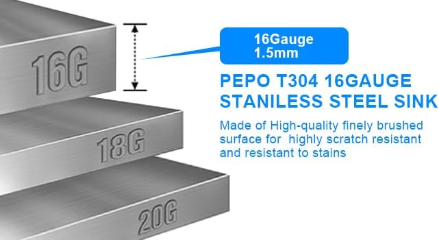 PEPO 33 Inch Black Undermount Kitchen Sink Workstation with Cutting Board & Accessories 16 Gauge Stainless Steel Hides Scratches NANO-PVD Finish 33x19x10 Deep Single Bowl
