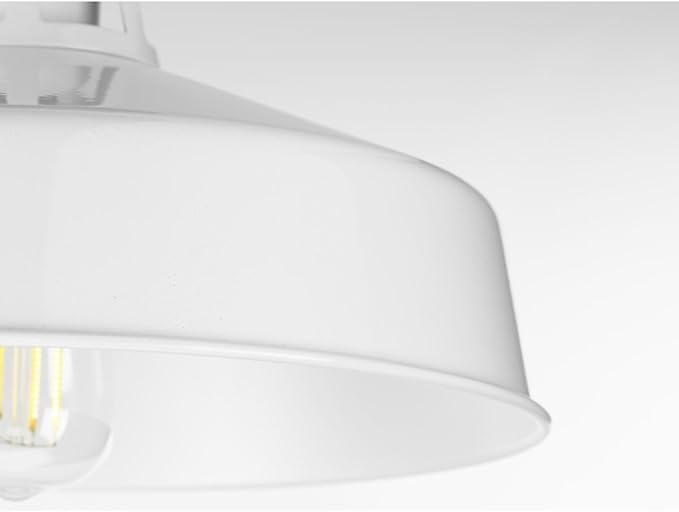 Progress Lighting Cedar Springs Collection 1-Light Farmhouse Outdoor Semi-Flush Mount Light White, 9.50x13.25x13.25