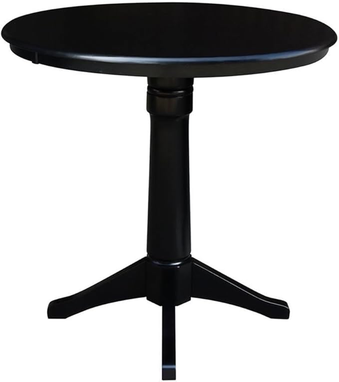 International Concepts 36" Round Top Pedestal Table-34.9" H, Black