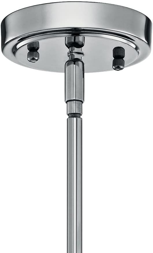 Kichler Everly 1 Light Pendant in a Black finish for Kitchen, Dining Room and Bedroom, (13.75"D x 19.75"H), 42046BK
