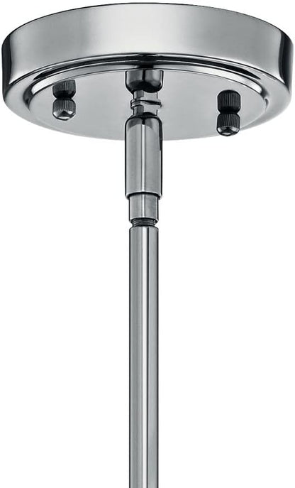 Kichler Everly 1 Light Pendant in a Black finish for Kitchen, Dining Room and Bedroom, (13.75"D x 19.75"H), 42046BK