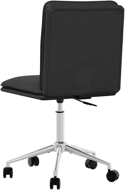 Set of 6 Black Faux Leather Dining Chairs, Modern Accent Seats 16.3" Seat Depth, Matte Finish Plywood & Metal Frame, 242.5 lb Capacity for Kitchen, Dining Room or Living Room