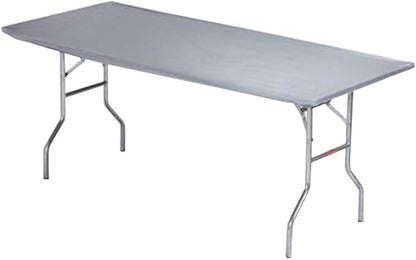 Kwik-Covers 6' Rectangle Plastic Table Covers 30" x 72", Bundle of 5 (Metallic Silver)