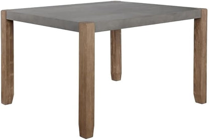 Alaterre Furniture Newport Dining Table Set, Concrete Gray