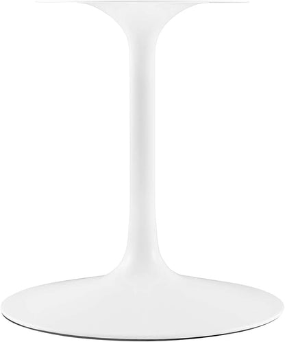 Modway Lippa Oval 78" Artificial Marble Mid-Century Modern Dining Table in White Black