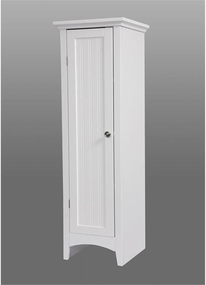 OS Home and Office Furniture 15" 1-Door Wood Kitchen Storage Pantry in White