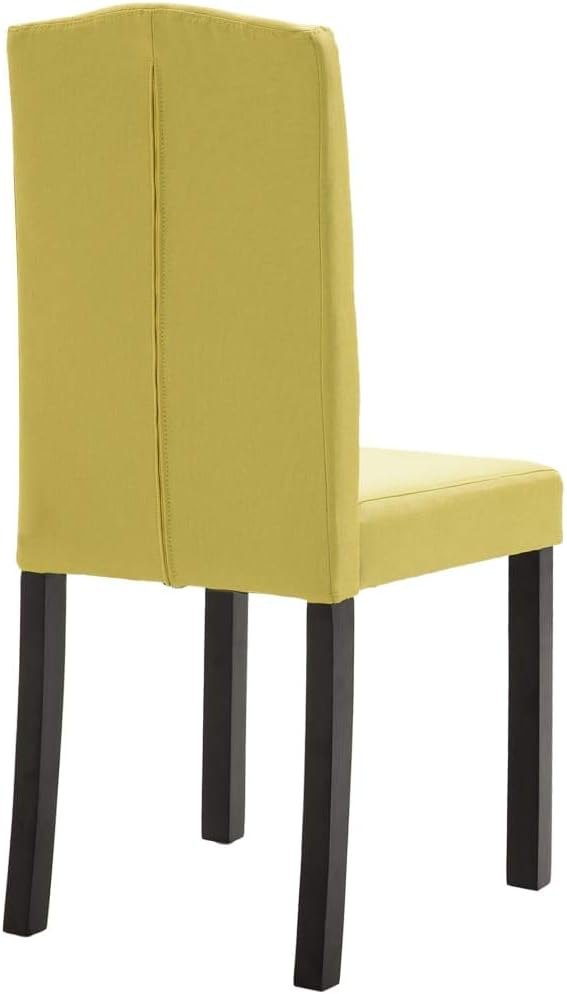Green Fabric Dining Chairs Set of 2 - Modern Farmhouse Kitchen Chairs with Soft Upholstery and Solid Rubber Wood Frame for Dining Room, Living Room
