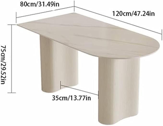 Dining Table Coffee Table Slate Island Dining Table Modern Simple Dining Table Cream Style Home Dining Table Party Table Negotiation Table Kitchen Table Dining Room Table (Size : S:120 * 80 * 75cm)