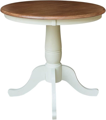 IC INTERNATIONAL CONCEPTS 30" Round Top Pedestal Dining Table 28.9" High - Multi-Color