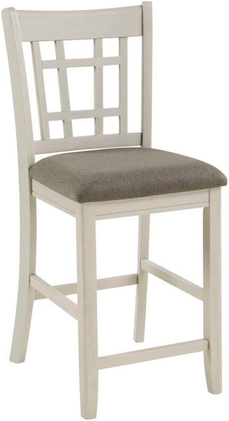 Counter Height Dining Chair with Wooden Frame and Upholstered Seat for Kitchen Island Use