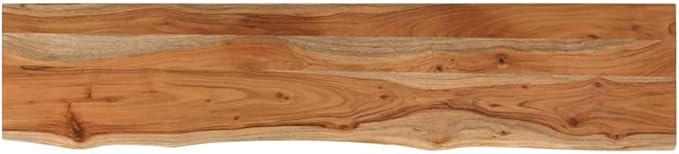 Solid Acacia Wood Live Edge Shelf Wall Mounted for Decorative Items with Shelf Supporting 165.3 lbs, Rustic Wall for Living Room, Natural Wood Tones 47.2 in Width