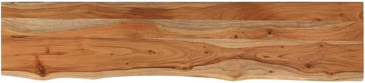 Solid Acacia Wood Live Edge Shelf Wall Mounted for Decorative Items with Shelf Supporting 165.3 lbs, Rustic Wall for Living Room, Natural Wood Tones 47.2 in Width