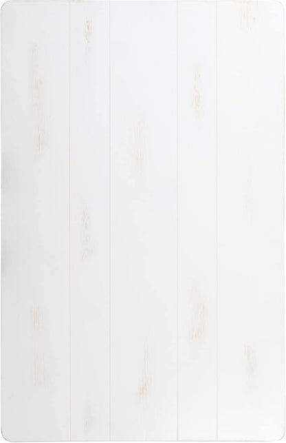 Flash Furniture HERCULES Series 46" x 30" Rectangular Antique Rustic White Solid Pine Farm Dining Table