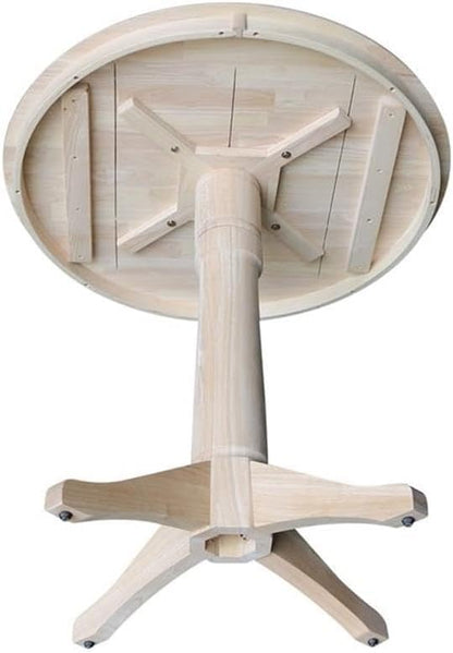 International Concepts 36" Round Top Pedestal Table-34.9" H, Unfinished
