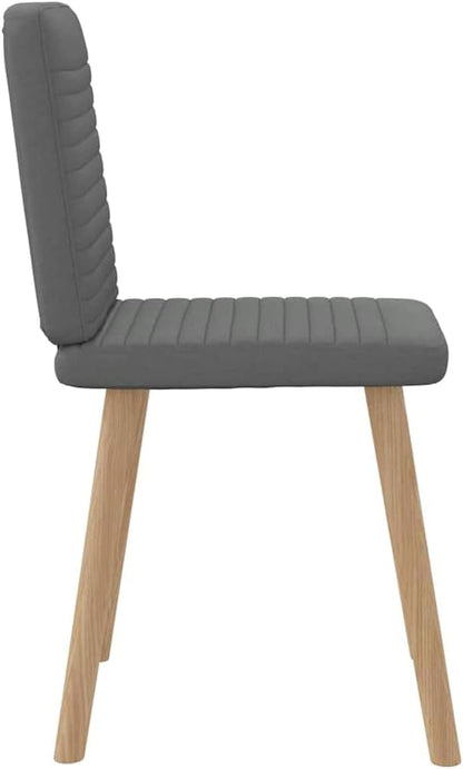 6-Piece Dark Gray Fabric Dining Chairs Set with Thick Foam Cushion, Sturdy Metal and Wood Frame Modern Farmhouse Kitchen Living Room Furniture