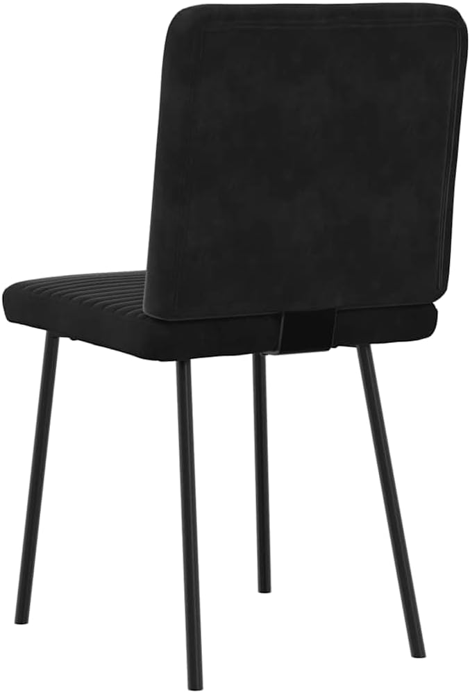 Modern Velvet Dining Chairs 6 pcs Black Metal Wood Frame Soft Cushioned Seats for Kitchen Living Room Farmhouse Decor