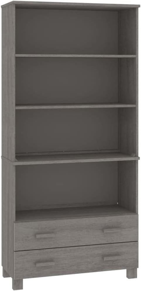 Light Grey Solid Pine & MDF Highboard 70.9" Tall, Sliding Door Home Bar Liquor Cabinet Buffet Sideboard for Living Room Dining Kitchen