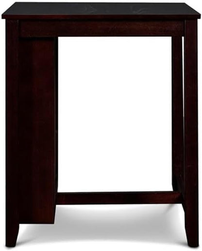 New Classic Furniture Gia Counter Table with Two Chairs and Storage Shelf, 30-Inch, Ebony