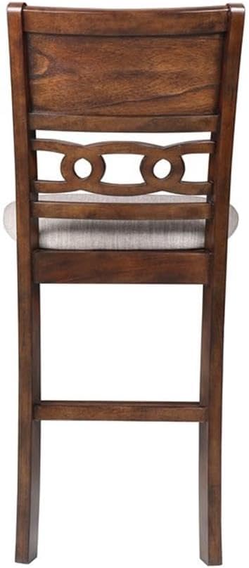 New Classic Furniture Gia 3-Piece Drop Leaf Counter Table Set with 2 Chairs, 42-Inch, Cherry