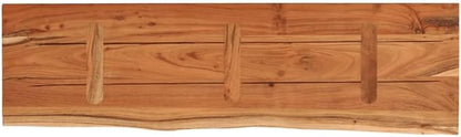 Solid Acacia Wood Live Edge Shelf Wall Mounted for Decorative Items with Shelf Supporting 165 lbs, Rustic Wall for Living Room, Natural Wood Tone Acacia 35.4 x 11.8 x 1.5 Inches