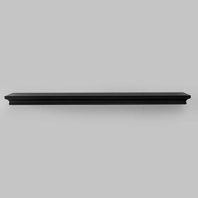 AHDECOR Floating Shelves Wall Mounted, Deeper Wall Storage Shelf for Home Décor, Super Sturdy, Easy to Install, Black, 36" Wide, 7.75"