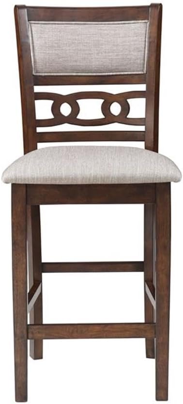 New Classic Furniture Gia 3-Piece Drop Leaf Counter Table Set with 2 Chairs, 42-Inch, Cherry