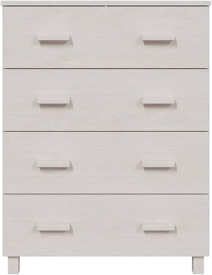 White Solid Pinewood Sideboard, Modern MDF Buffet Cabinet with Smooth Sliding Doors, 15.7 x 31.1 x 40.7 in, Tall Storage for Living Room, Dining Area Kitchen Furnitur