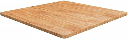 35.4 x 35.4 in Solid Oak Wood Square Tabletop Rustic Light Brown Countertop Varnished Durable Butcher Block Style for Dining Room Kitchen or DIY Bar Tops
